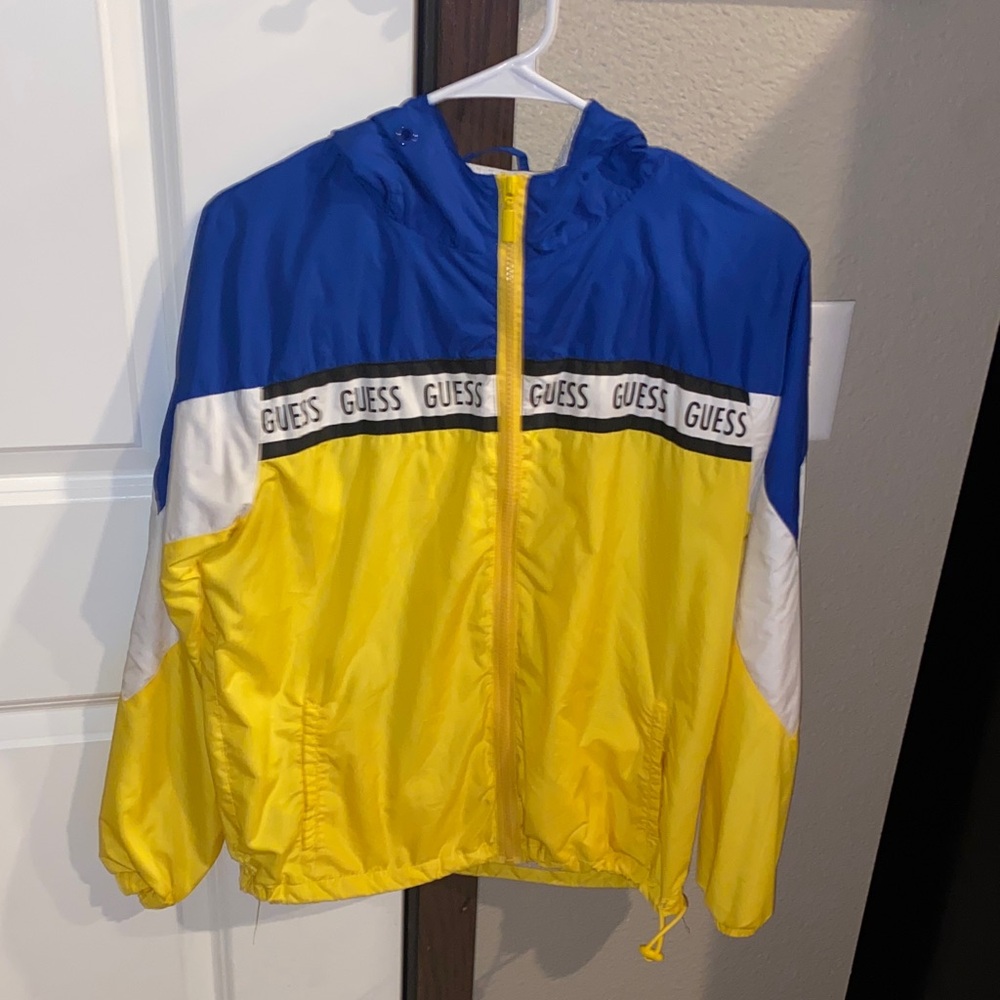 Guess Vibrant Blue and Yellow Jacket
